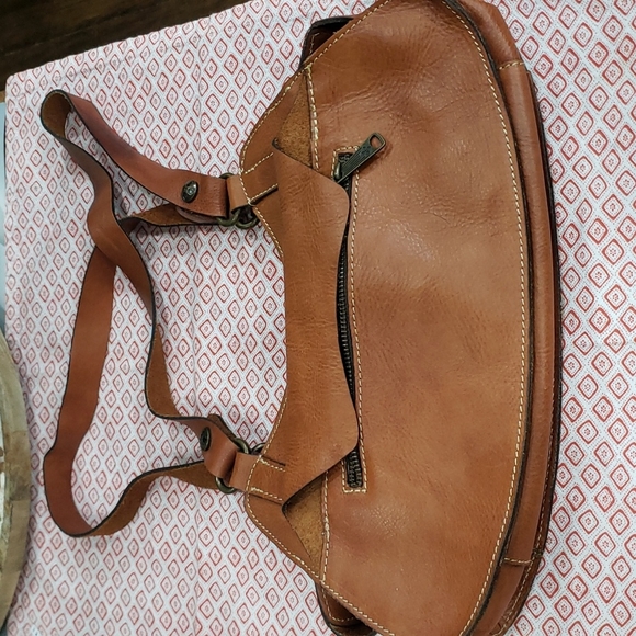 Super SALE!!!PATRICIA NASH ZURGIO BRITISH TAN Leather Satchel Bag - Picture 6 of 16